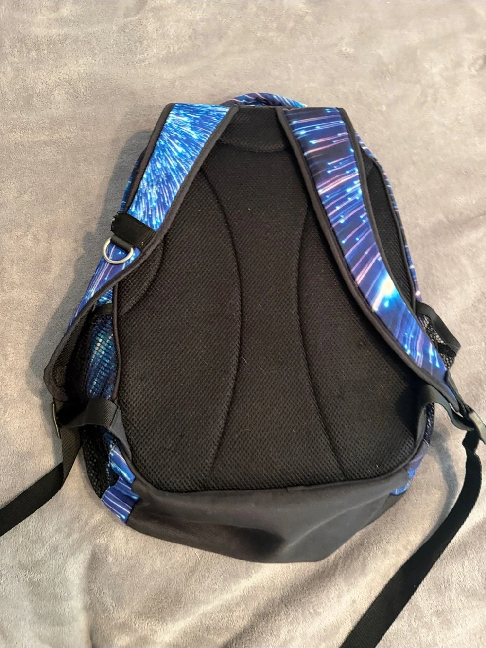 Pottery Barn Teen Blue Burst Pattern Backpack with Front Bungee
